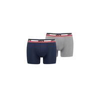Levi's Sportswear Logo Organic Cotton Boxer Shorts Navy Blue Grey (2 Units) - M