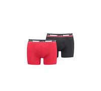 Levi's Men Sportswear Logo Boxer Briefs 2pk Underwear Boxers - L, RED/BLK