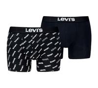 Levi's Men's Boxer Underwear (Pack of 2), black/white, S