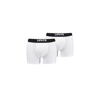 Levi's White/Black - Multi Colour Solid Boxer Briefs - 2 Pack
