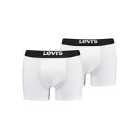 LEVIS Men's Boxer, White/Black, XL (Pack of 2)