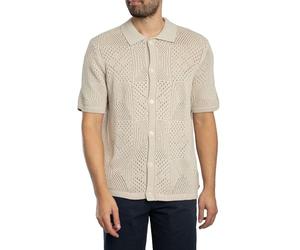 Levi's Men's Camp Knitted Short Sleeved Shirt, Pumice Stone, S
