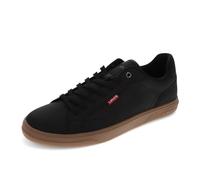 Levi's Mens Carter NB Vegan Leather Casual Lace Up Sneaker Shoe, Black/Gum, 9 UK