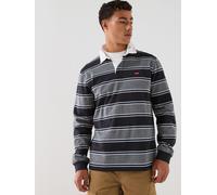 Levi's Men's Classic Stripe Rugby Long Sleeve Polo Shirt, Multi, Size M, Men Print