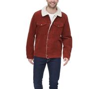 Levi's Men's Corduroy Sherpa Lined Trucker Jacket (Standard and Big & Tall) Denim, Rust, M