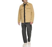Levi's Men's Corduroy Shirt Jacket With Sherpa Lining, Sand, Large, Sand Corduroy/Sherpa Lined, L