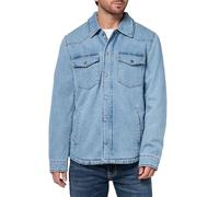 Levi's Men's Cotton Western Shirt Jacket, Light Wash Denim, XXL
