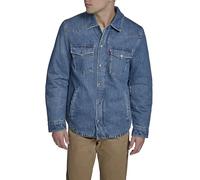 Levi's Men's Cotton Western Shirt Jacket, Medium Wash Denim, XL