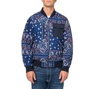 Levi's Men's Diamond Quilted Bomber Jacket, blue bandana, M