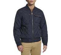 Levi's Men's Diamond Quilted Bomber Jacket, Navy Dry Touch Nylon, XL