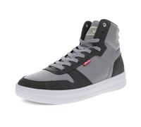 Levi's Mens Drive Hi Vegan Synthetic Leather Casual Hightop Sneaker Shoe, Grey/Charcoal, 9 UK