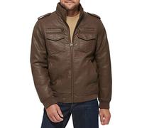 Levi's Men's Faux Leather Aviator Bomber Jacket (Regular & Big & Tall Sizes), Dark Earth, XL