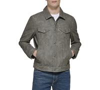 Levi's Men's Smooth Lamb Touch Faux Leather Classic Trucker Jacket, New Light Grey, M