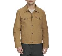Levi's Men's Faux Leather Classic Trucker Jacket, Tan Faux Suede, XXL