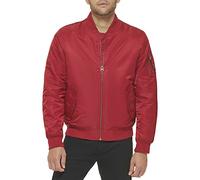 Levi's Men's Flight Lightweight Zip-up Bomber Jacket Varsity, Red Ma-1 Filled, L