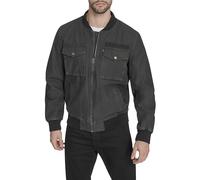 Levi's Men's Flight Satin Bomber Jacket, Charcoal Cotton, M