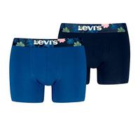 LEVIS Men's Flower Waistband Boxer, Blue Combo, M (Pack of 2)