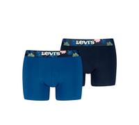 LEVIS Men's Flower Waistband Boxer, Blue Combo, XXL (Pack of 2)