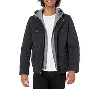 Levi's Men's Four-Pocket Hooded Jacket, Navy/Polytwill Lined, L