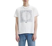 Levi's Men's Graphic Crewneck Tee T-Shirt, Bandana Bw White+, S
