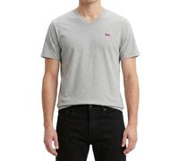 Levi's Men's Original Housemark V-Neck T-Shirt, Mid Tone Grey Heather, XS