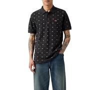 Levi's Men's Housemark Polo Shirt, Chesthit Logo, Ebba Geo Jet Black, M