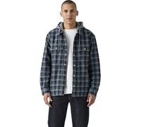 Levi's Men's Jacket Francisco Sherpa Flannel with Zip, Standard Fit, Blue (Beau Plaid Sunset Bl), M