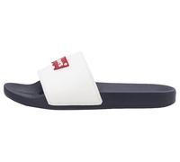 Levi's Men's June Batwing Patch Sliders, Regular White, 8 UK