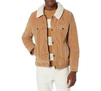 Levi's Men's Leather Classic Trucker Jacket, Tan Faux Suede Sherpa, S