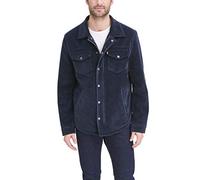 Levi's Men's Leather Shirt Jacket, Navy Faux Suede, S