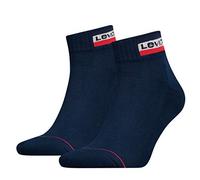 Levi's Men's Levis 144ndl Mid Cut Sprtwr Logo 2p Calf Socks Not Applicable, Blue (Dress Blues 198), 35/38 (Manufacturer Size: 035)