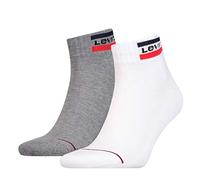 Levi's Men's Levis 144ndl Mid Cut Sprtwr Logo 2p Calf Socks, Multicolour (White/Grey 062), 11-Sep UK