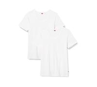 Pack of 2 Cotton T-Shirts with V-Neck white/white