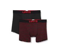 Levi's Men's Levi's - Men's Underwear Vintage Stripe Yd (2-pack) Boxer Shorts, Red Black, M UK