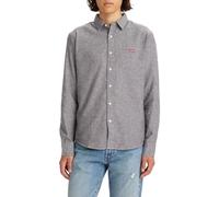 Levi's Men's Long-Sleeve Battery Housemark Slim Shirt, Black Agate, XS