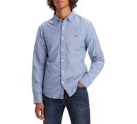 Levi's Men's Long-Sleeve Battery Housemark Slim Shirt, Navy Peony, S