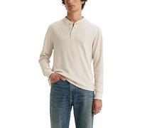 Levi's Mens Long Sleeve Thermal 3 Button Henley, Rainy Day, S