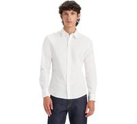 Levi's Men's Long-Sleeved Battery Housemark Slim Shirt, Bright White, L