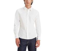Levi's Men's Long-Sleeved Battery Housemark Slim Shirt, Bright White, S