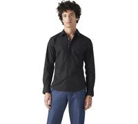 Levi's Men's Long-Sleeved Battery Housemark Slim Shirt, Jet Black, S