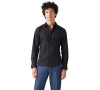 Levi's Men's Long-Sleeved Battery Housemark Slim Shirt, Jet Black, XS