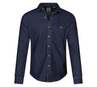 Levi's Men's Long-Sleeved Battery Housemark Slim Shirt, Nero Dark Wash, S