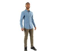 Levi's Men's Long-Sleeved Battery Housemark Slim Shirt, Peony Navy, XXL