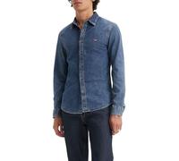 Levi's Men's Long-Sleeved Battery Housemark Slim Shirt, Trinity Medium Wash, XS