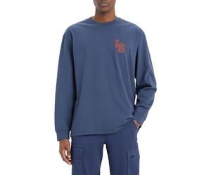 Levi's Men's Long-Sleeved Classic Relaxed Tee T-Shirt, Ls Monogram Spellbound, S