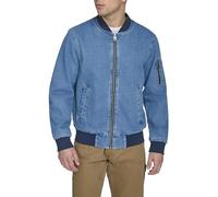 Levi's Men's Ma-1 Flight Lightweight Zip-up Bomber Jacket, Medium Wash Denim, XXL