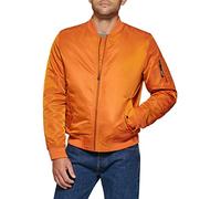 Levi's Men's MA-1 Flight Lightweight Zip-Up Bomber Jacket, Orange Ma-1 Filled, M