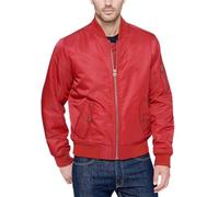 Levi's Men's Ma-1 Flight Lightweight Zip-up Bomber Jacket Varsity, True Red, M