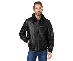 Levi's Men's Men's Faux Leather Aviator Bomber Jacket With Sherpa Collar Jacket