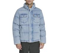 Levi's Men's Mixed Media Quilted Puffer Jacket with Sherpa Lined Collar (Regular and Big & Tall Sizes) Insulated